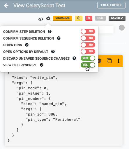 view celeryscript setting in sequence settings menu view celeryscript setting in sequence settings menu