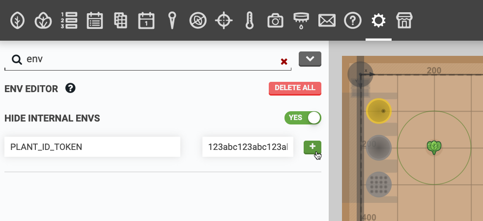 add plant.id token env