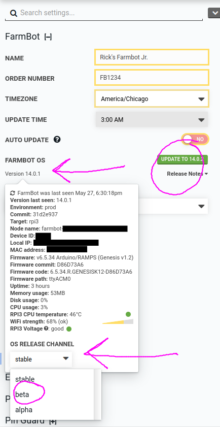 beta update steps beta update steps