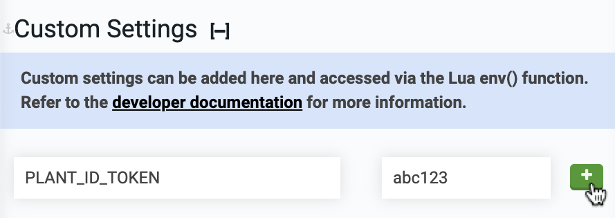 add plant.id token env add plant.id token env