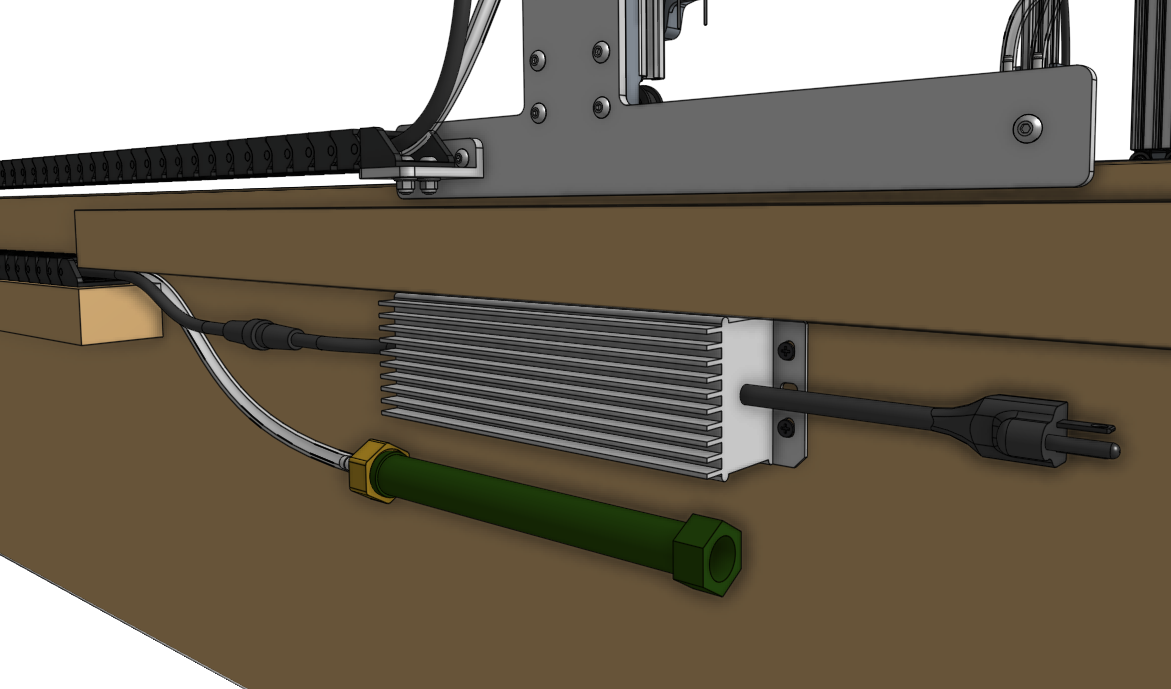 power supply mounted