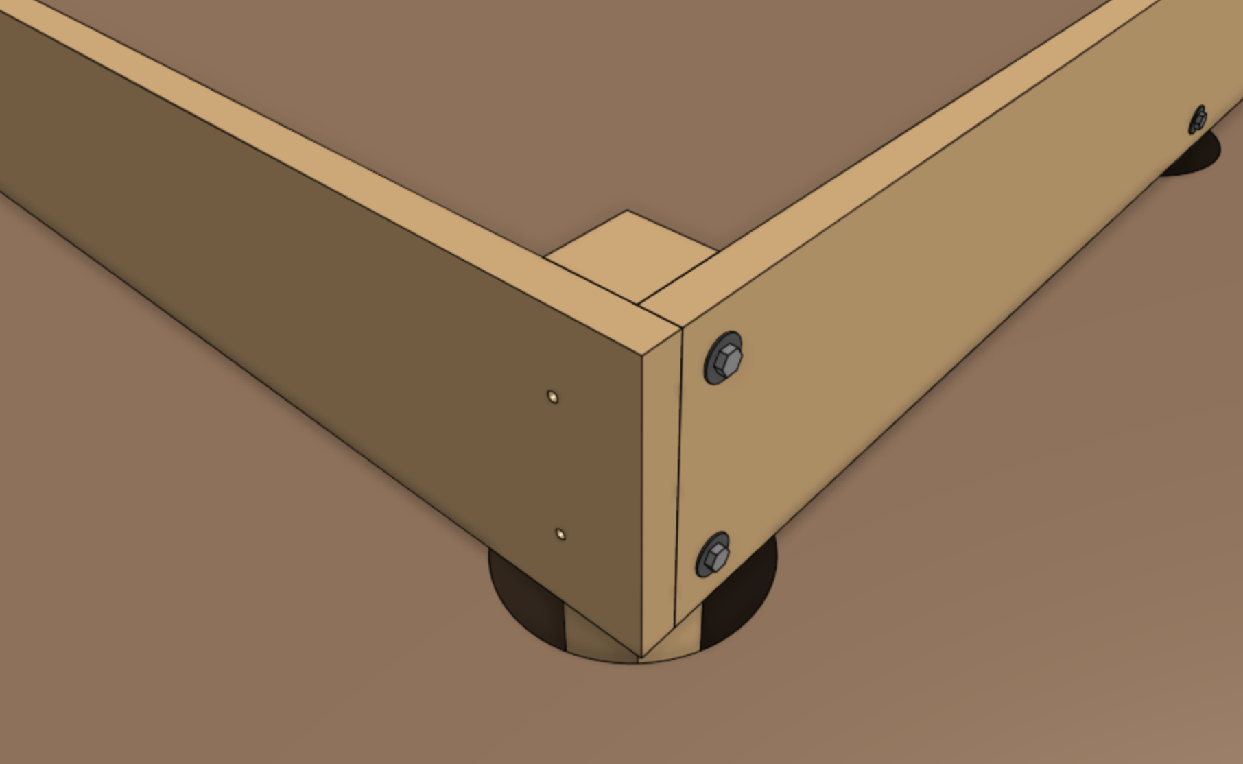 position the long wall flush