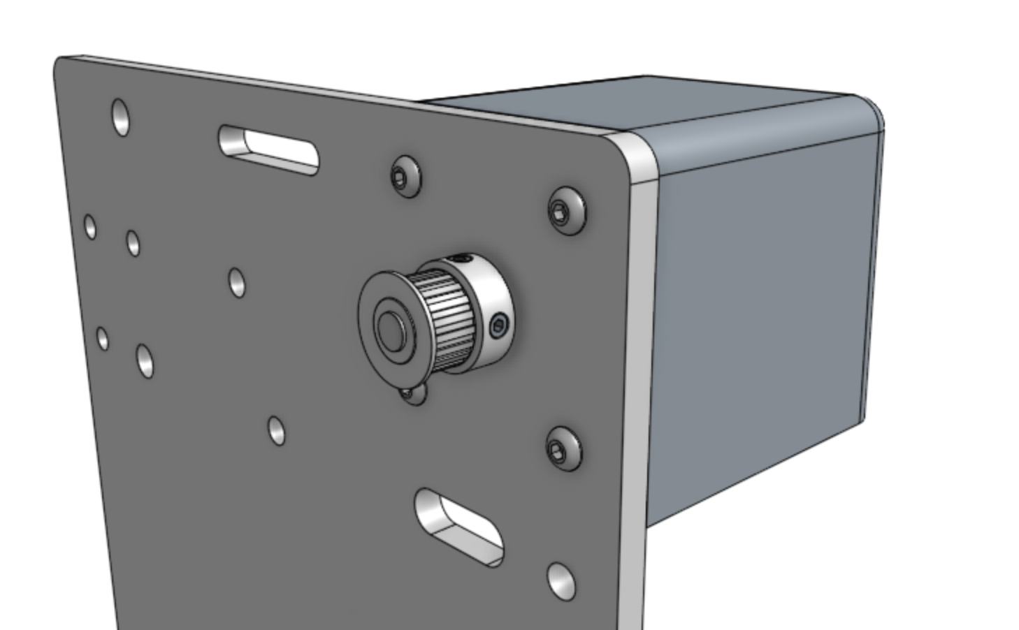 cross slide with motor pulley