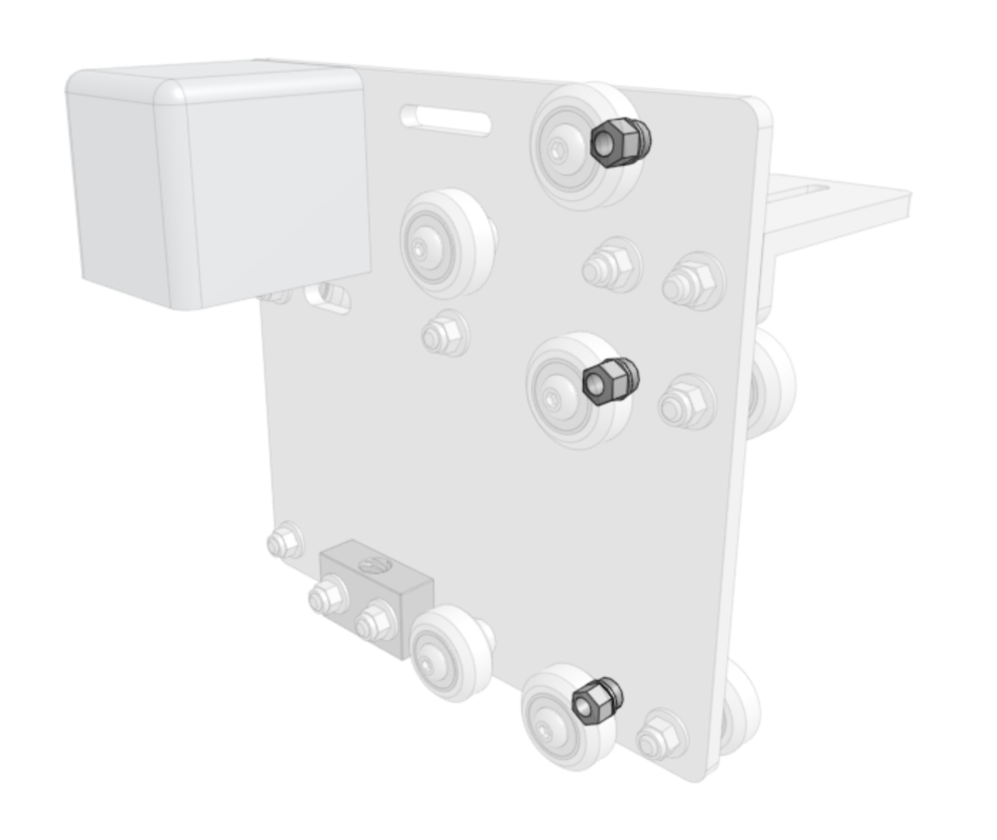cross slide z axis eccentric spacers