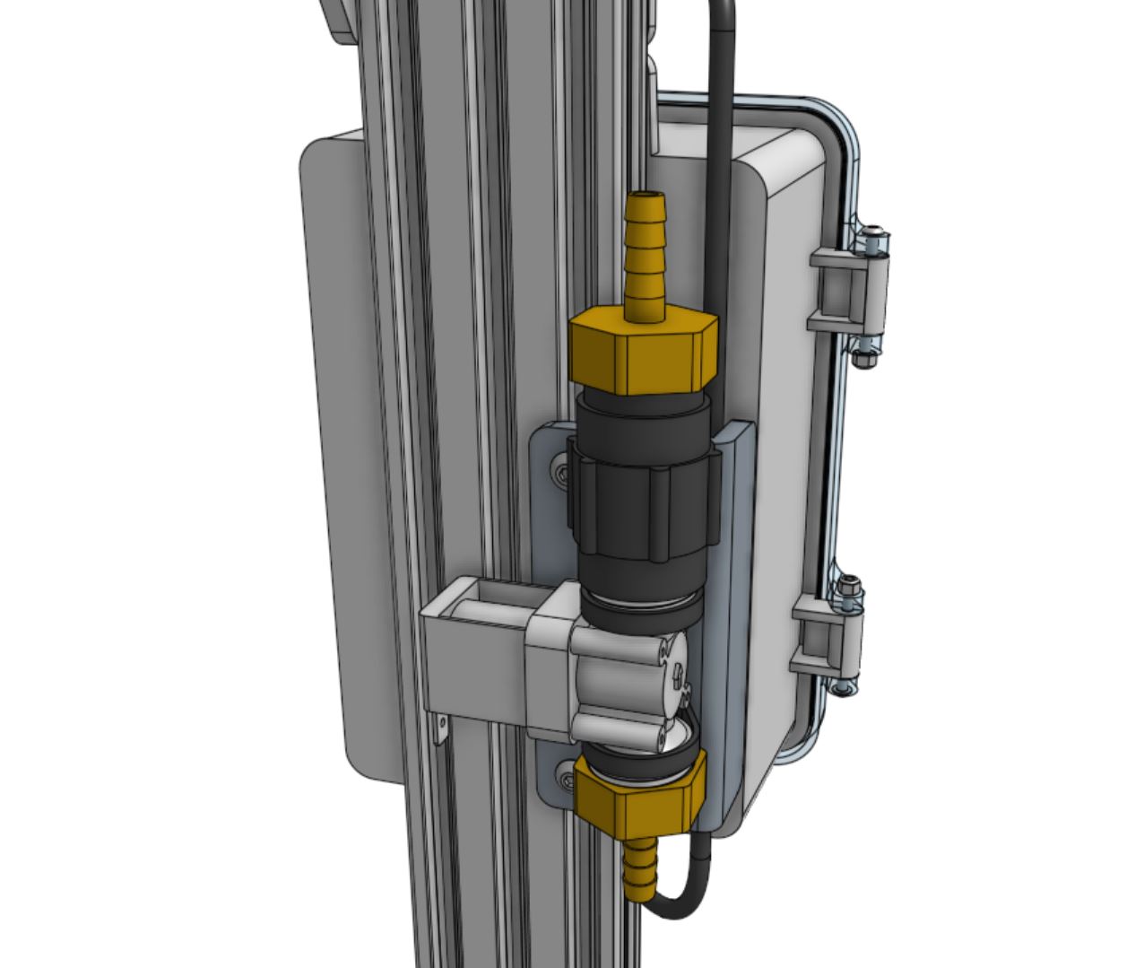 Valve mounted to column