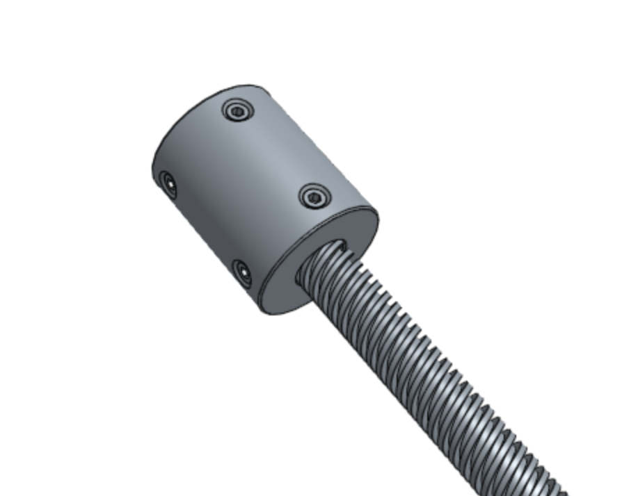 z axis leadscrew with shaft coupler