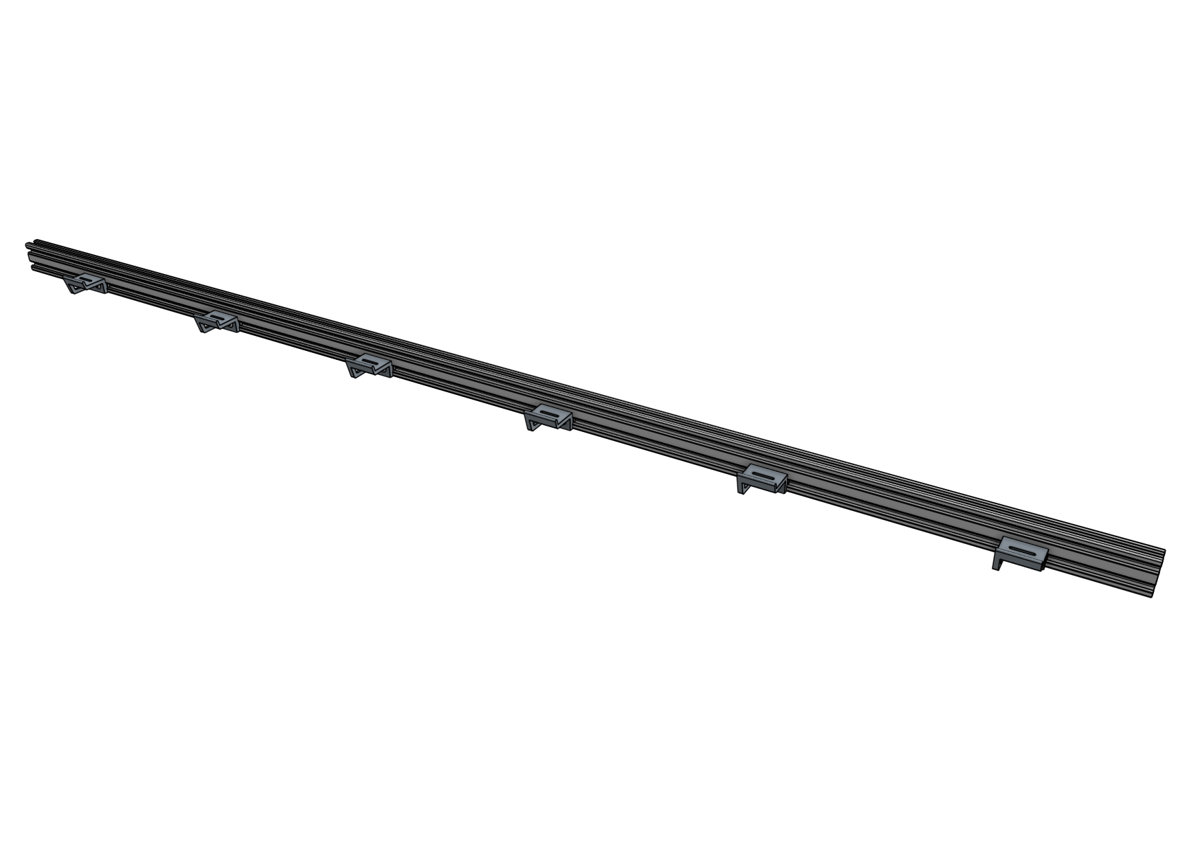 Attach horizontal cable carrier supports Attach horizontal cable carrier supports