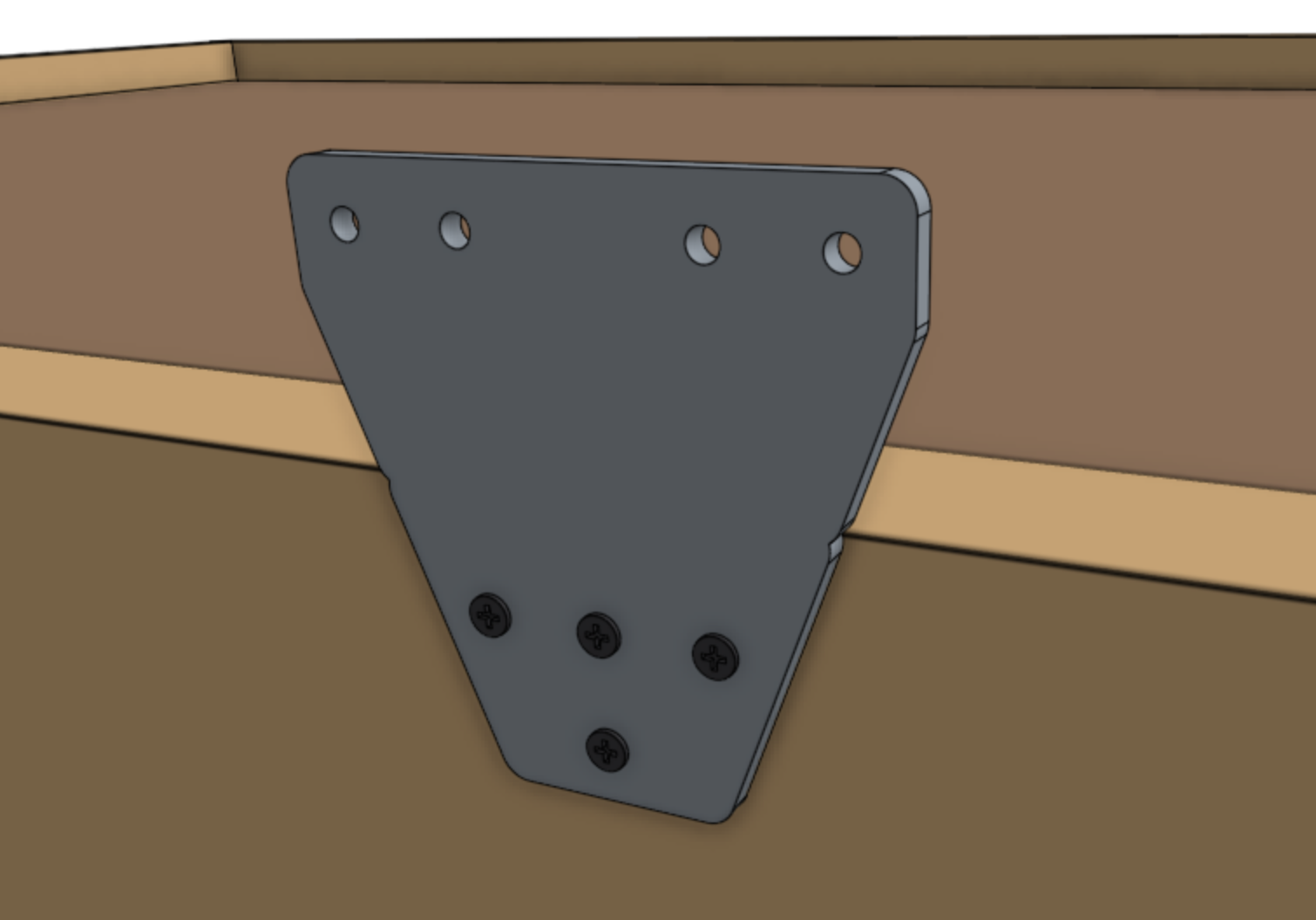 Mount first track joining plate Mount first track joining plate