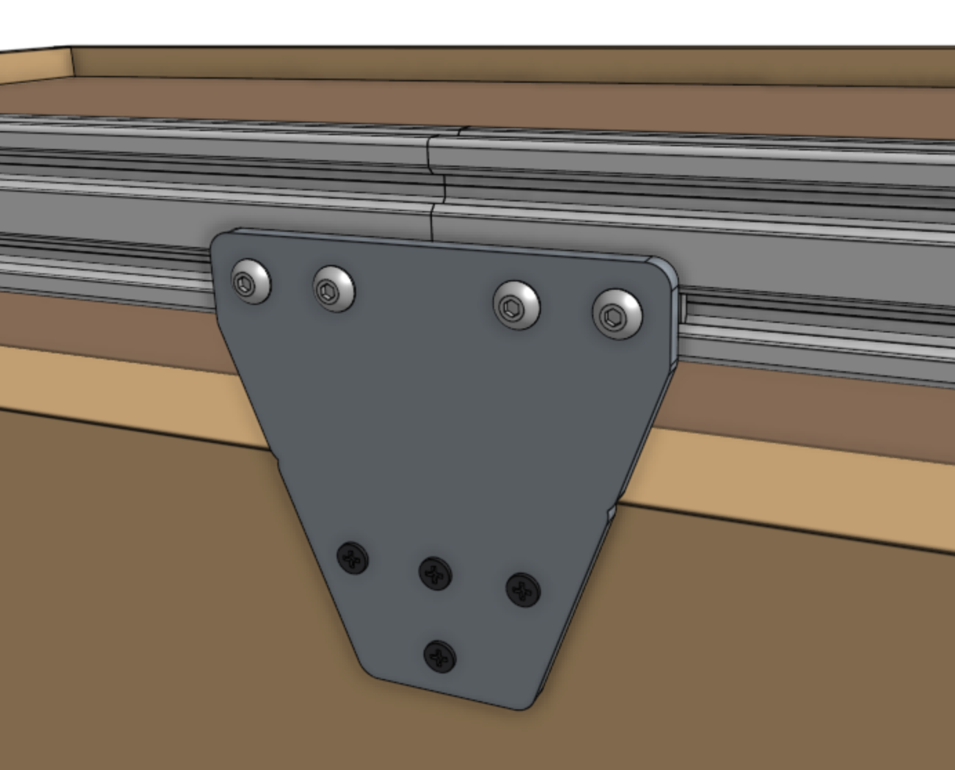 Mount the second track extrusion Mount the second track extrusion