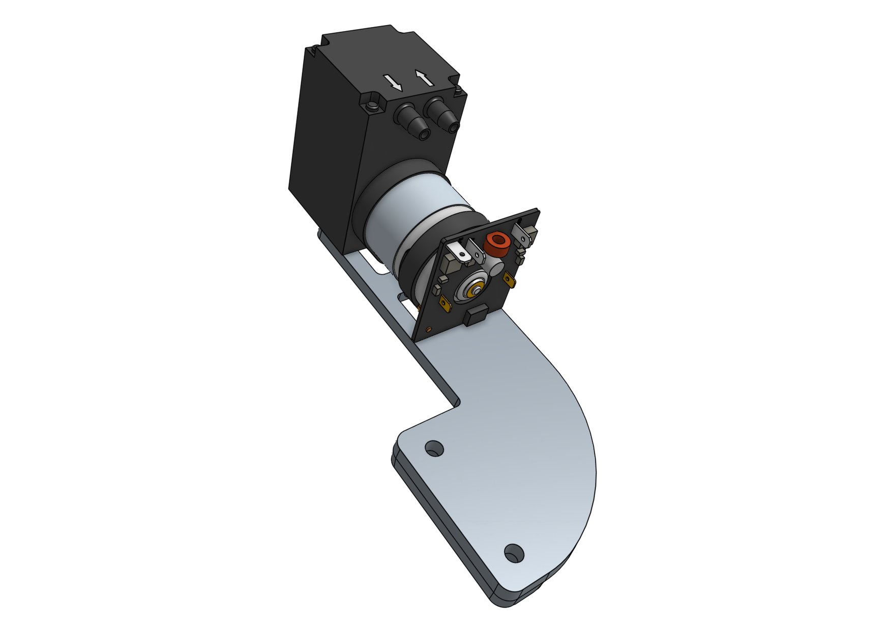 vacuum pump attached to mount vacuum pump attached to mount