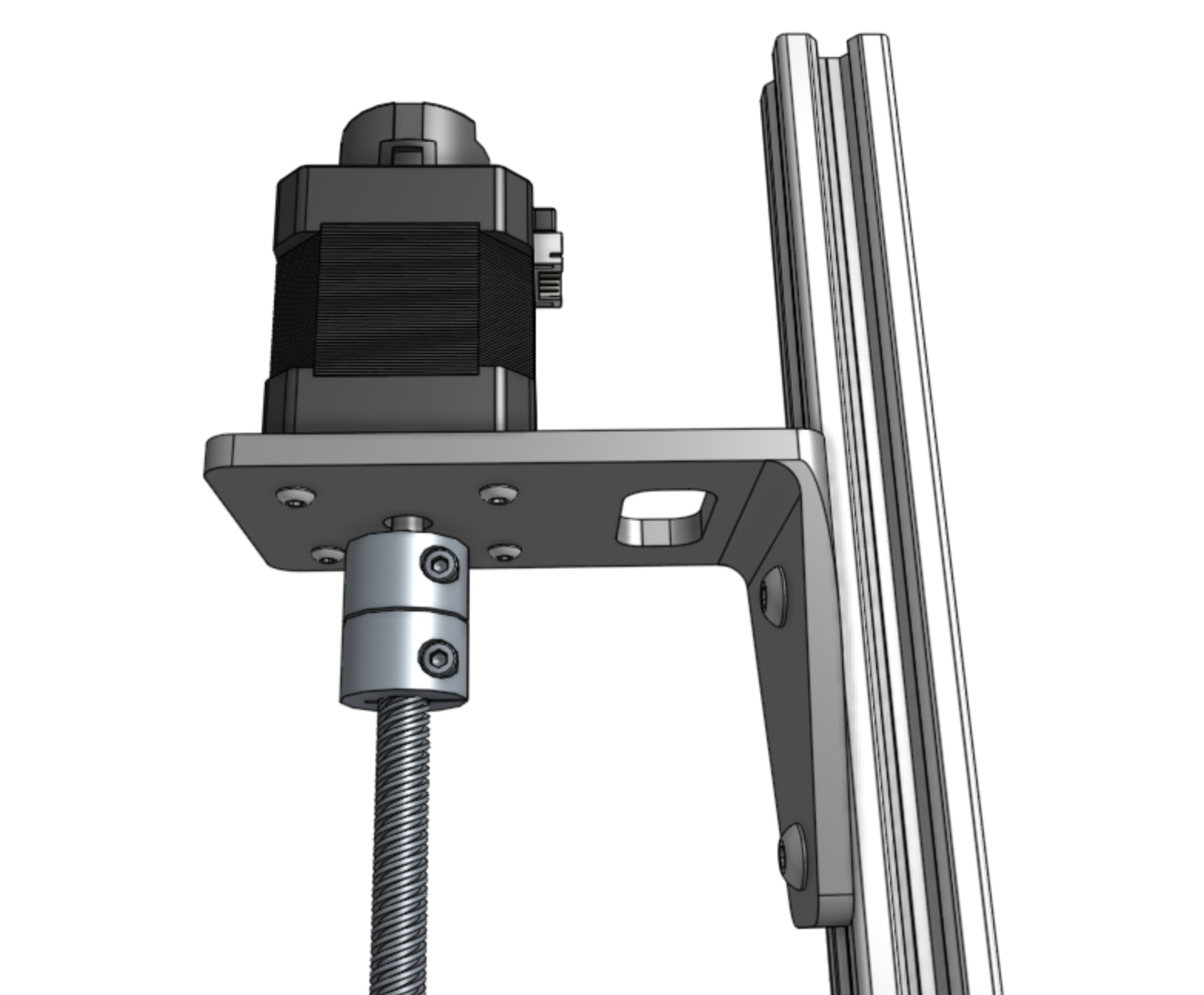 z-axis motor and leadscrew connection z-axis motor and leadscrew connection
