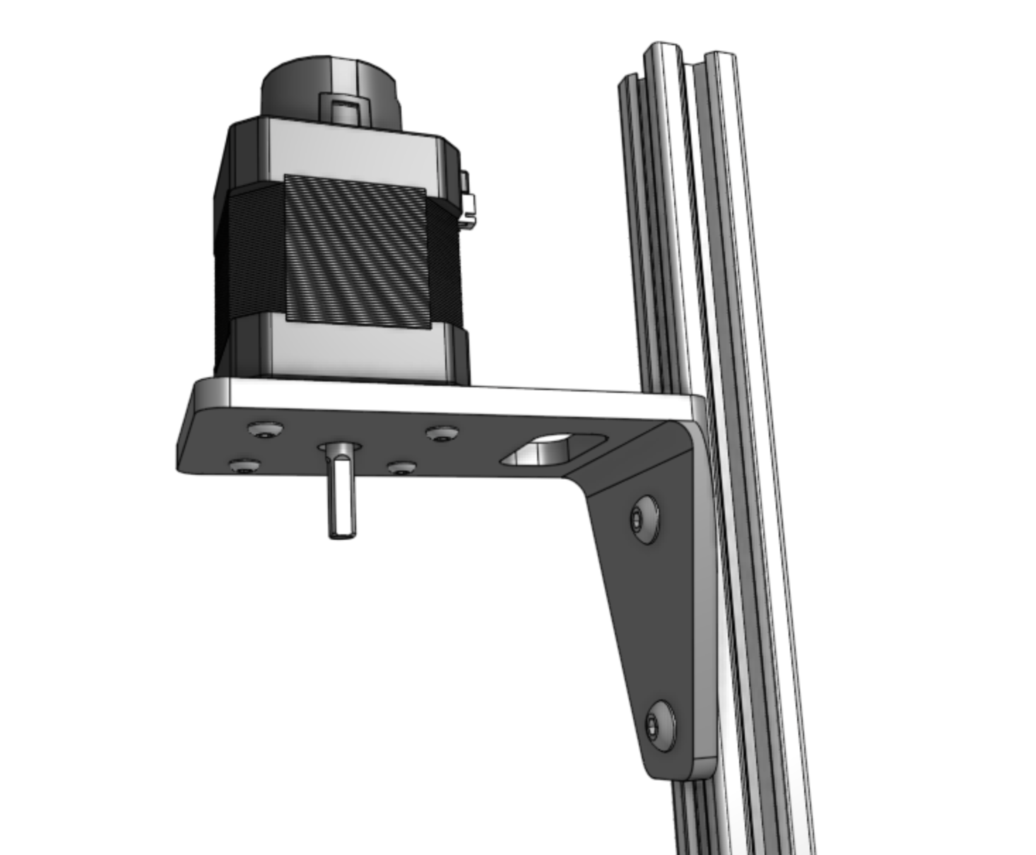 z-axis motor and mount attached to extrusion z-axis motor and mount attached to extrusion