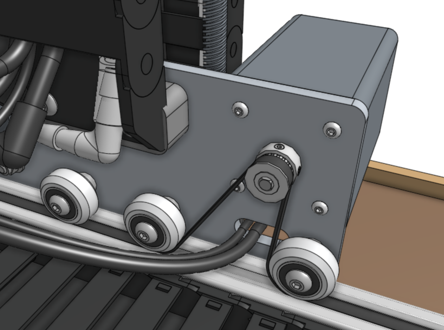 Connect the y-axis motor and encoder cables Connect the y-axis motor and encoder cables