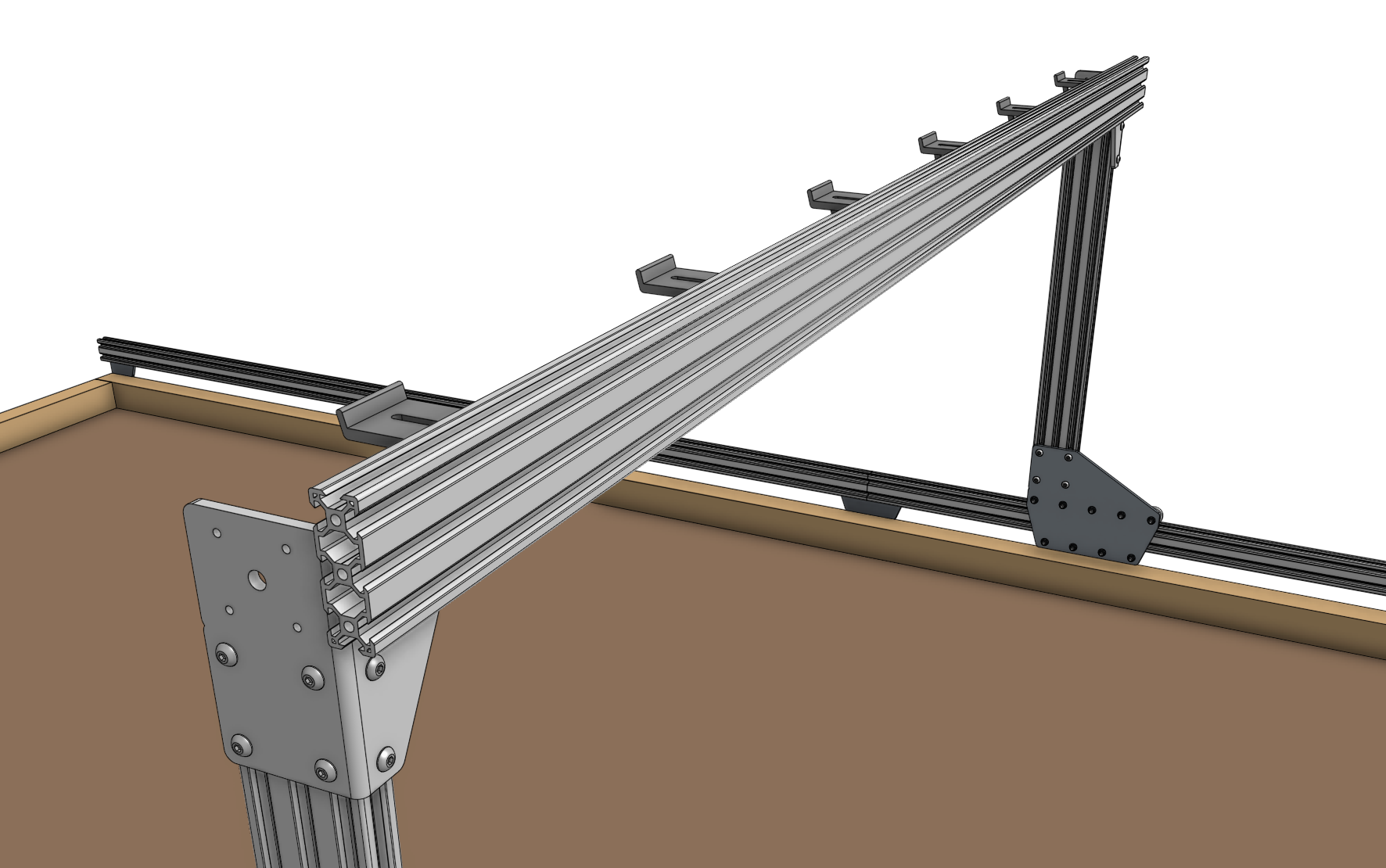 Attach the gantry main beam Attach the gantry main beam