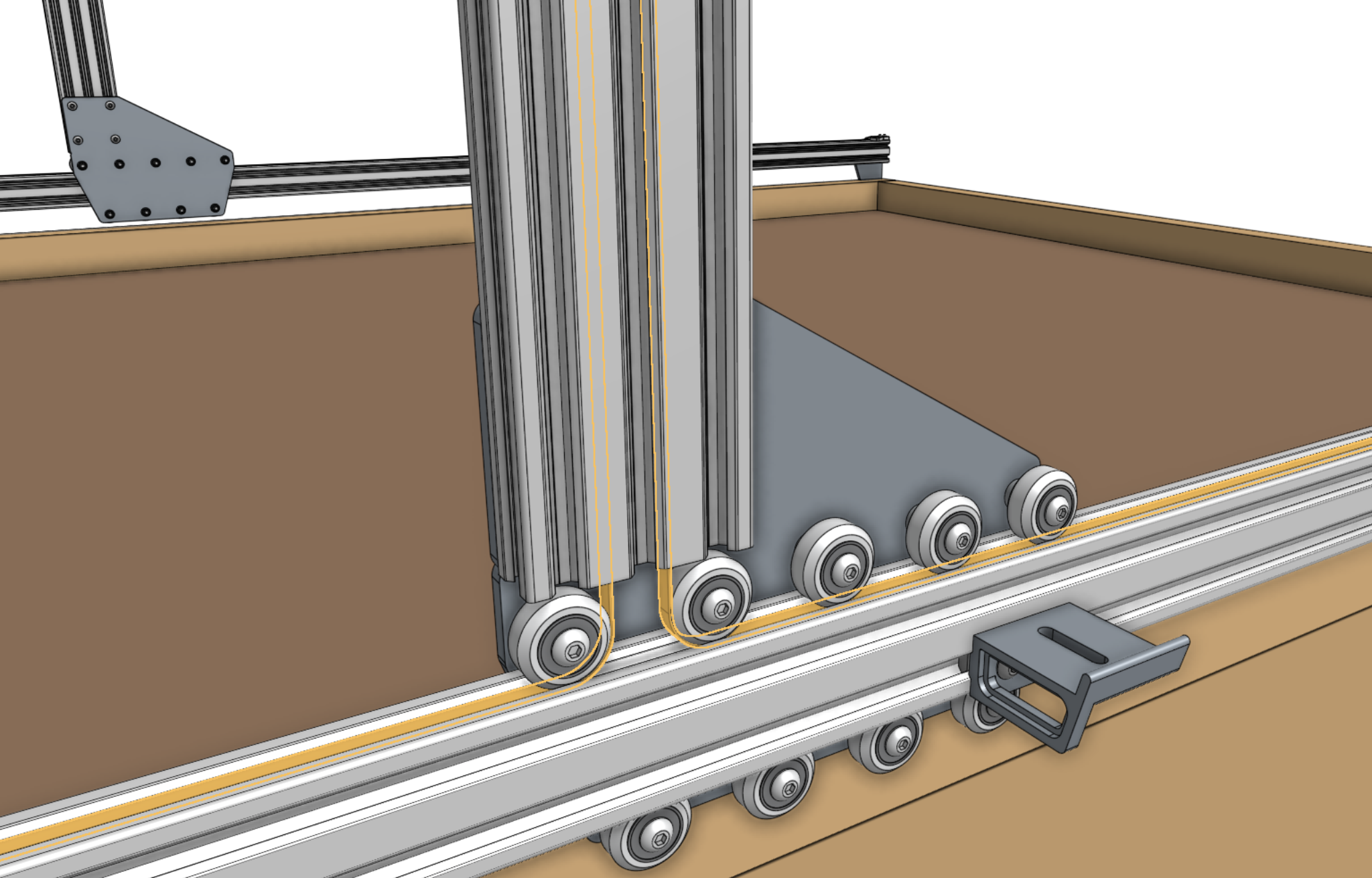 belt fed through gantry wheels belt fed through gantry wheels