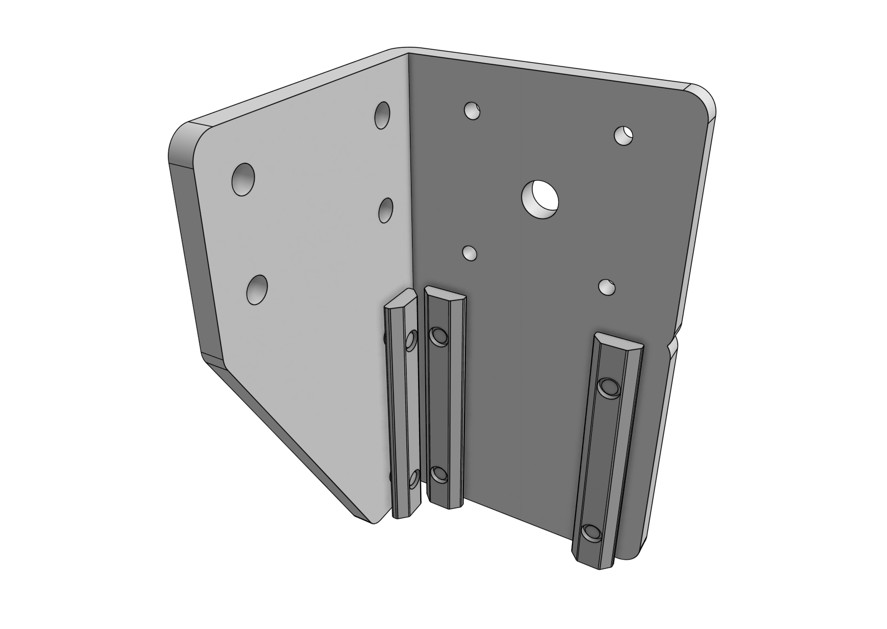 Prepare a corner bracket Prepare a corner bracket