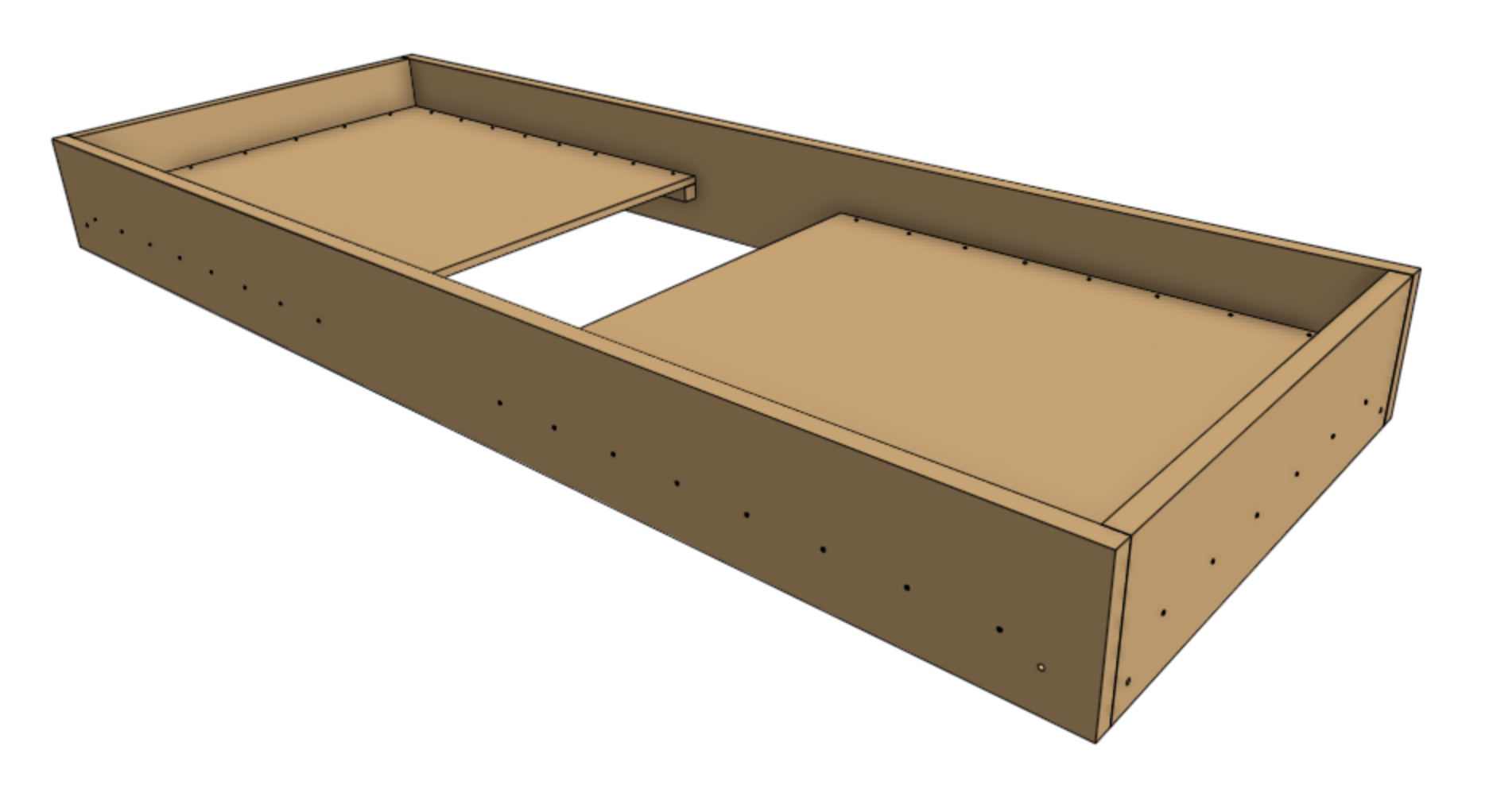 both long walls attached both long walls attached