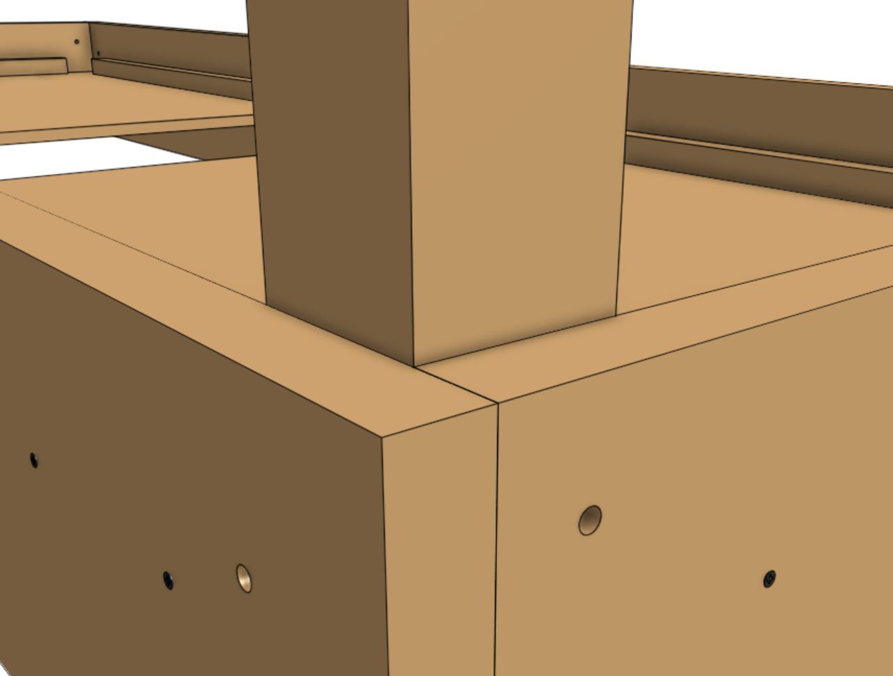 leg bolt holes leg bolt holes