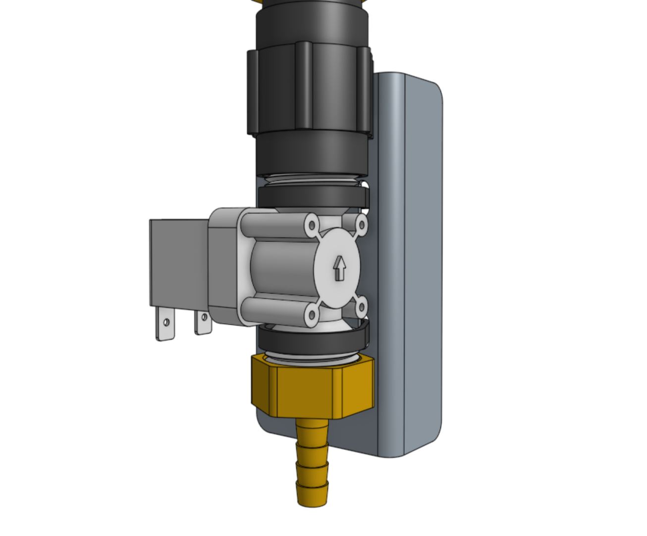 solenoid valve attached to mount solenoid valve attached to mount