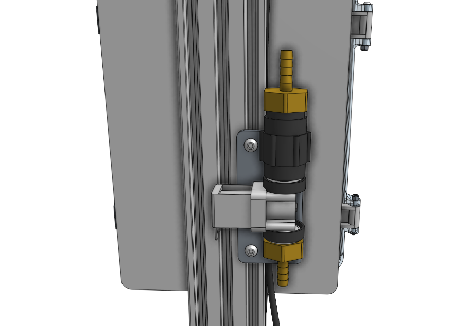 solenoid valve mounted to gantry column solenoid valve mounted to gantry column