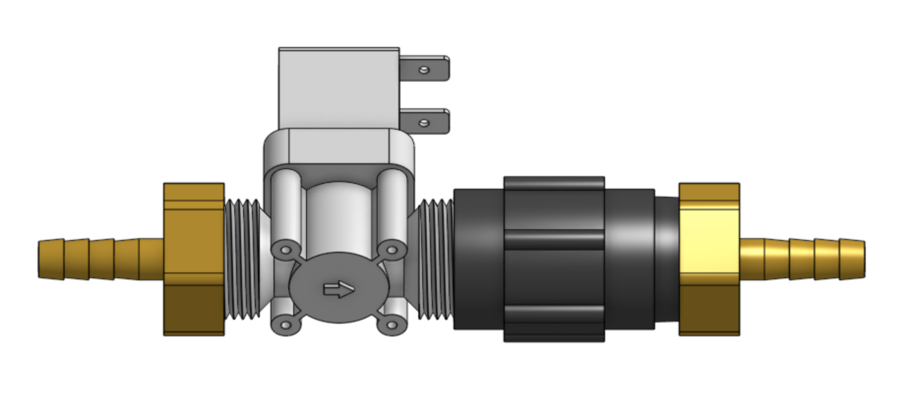 solenoid valve with pressure regulator and barb adapters solenoid valve with pressure regulator and barb adapters