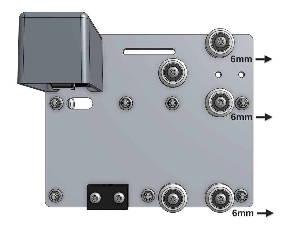 z-axis eccentric spacers loosest z-axis eccentric spacers loosest