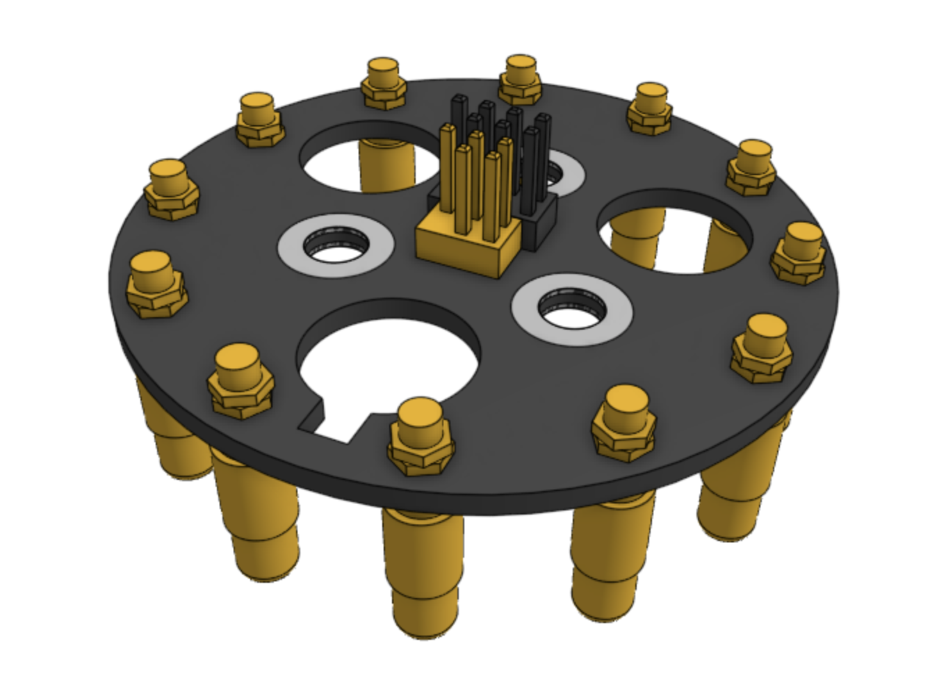 utm pcb with pogo pins and connectors utm pcb with pogo pins and connectors