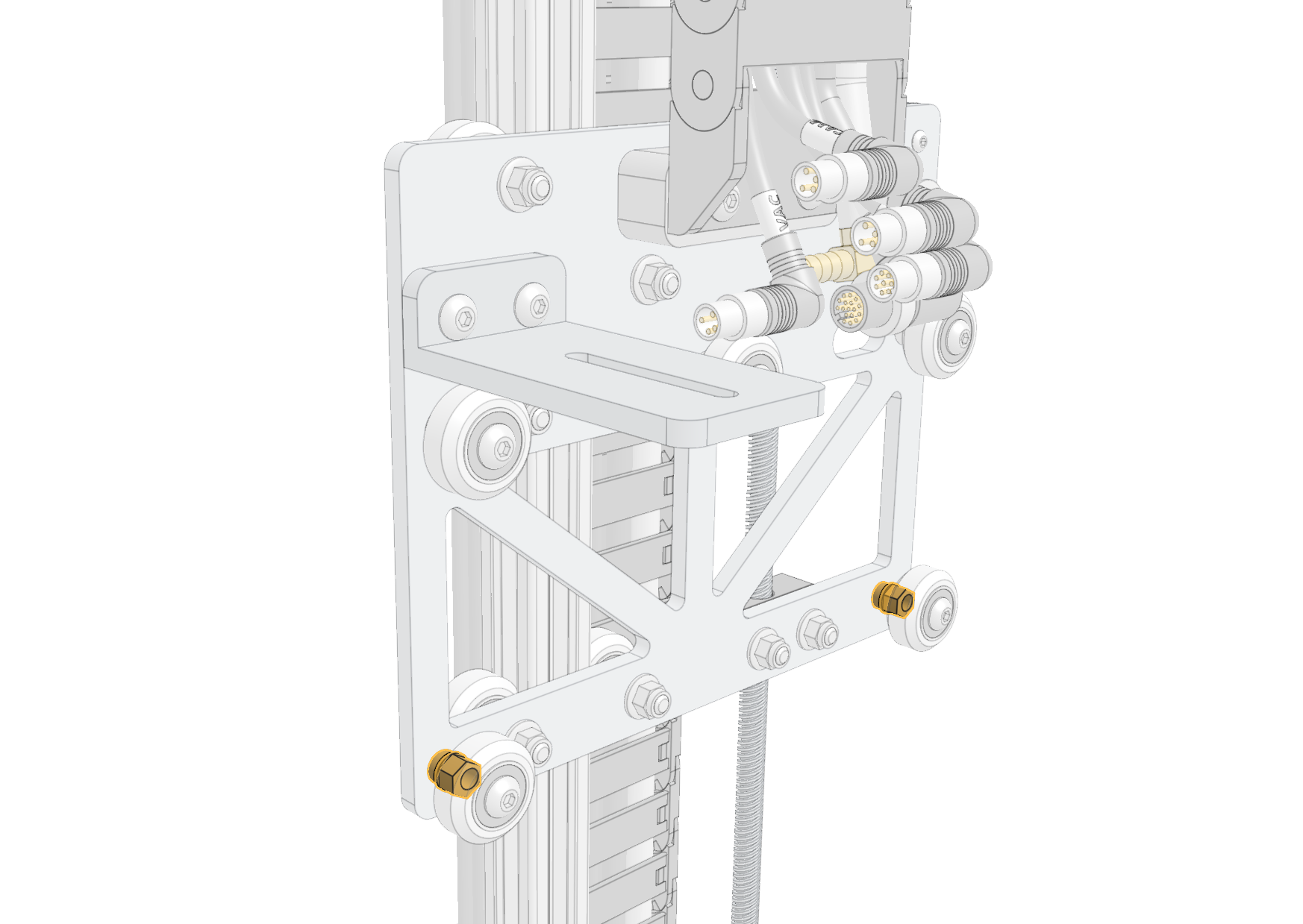 Adjust the eccentric spacers Adjust the eccentric spacers