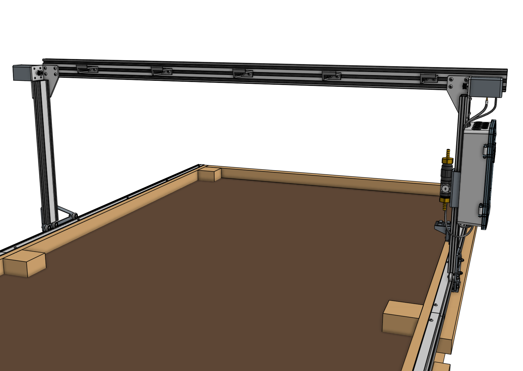 Attach the gantry main beam Attach the gantry main beam