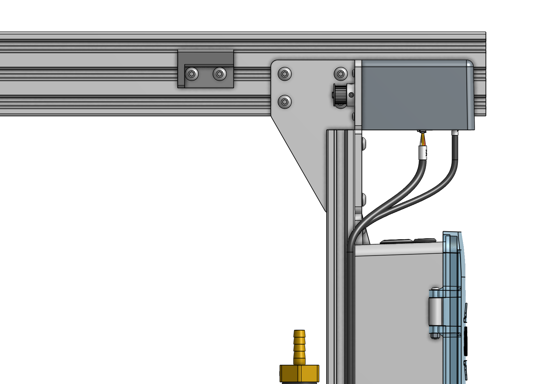 Attach the gantry main beam Attach the gantry main beam
