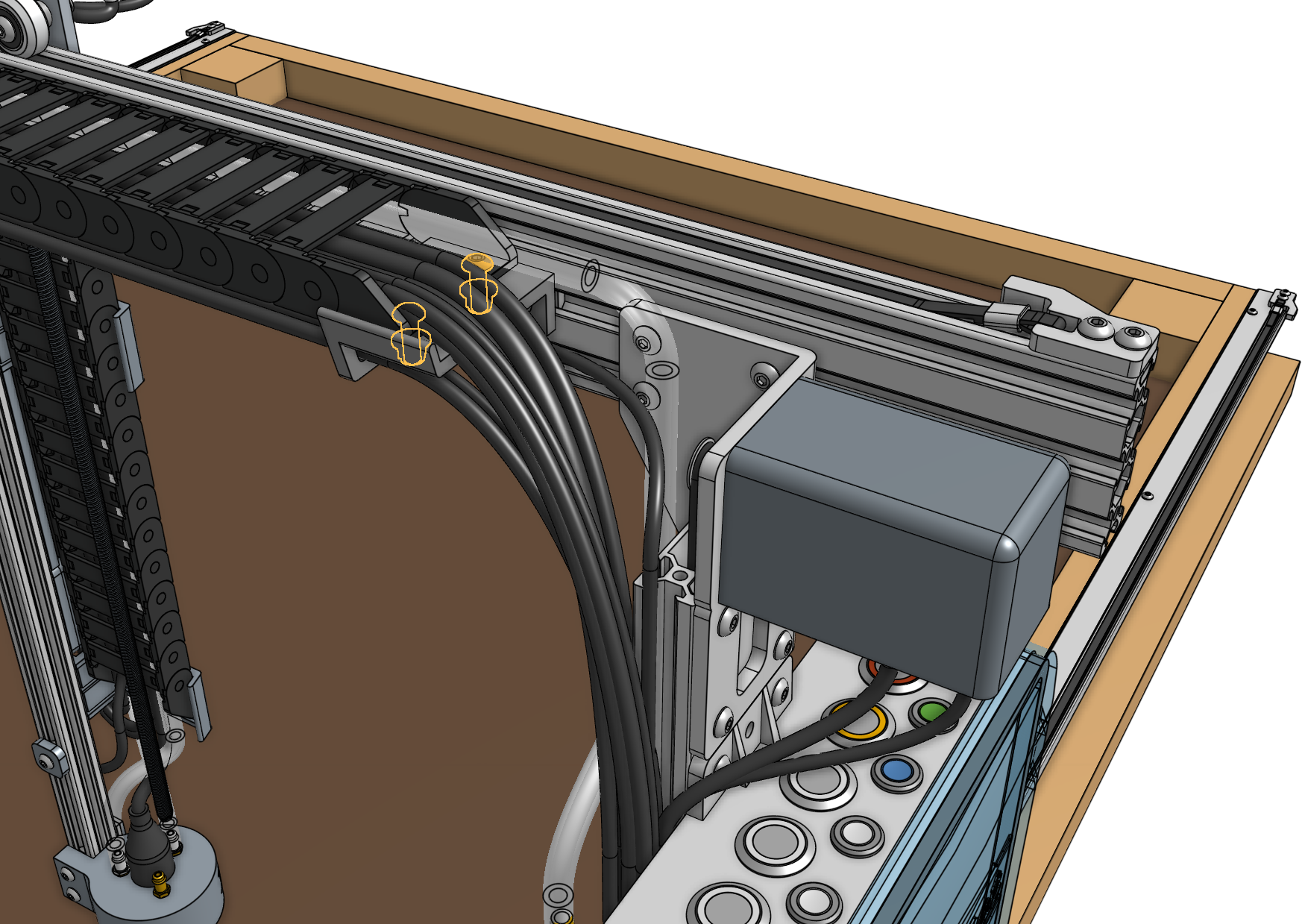 Mount the cable carrier Mount the cable carrier