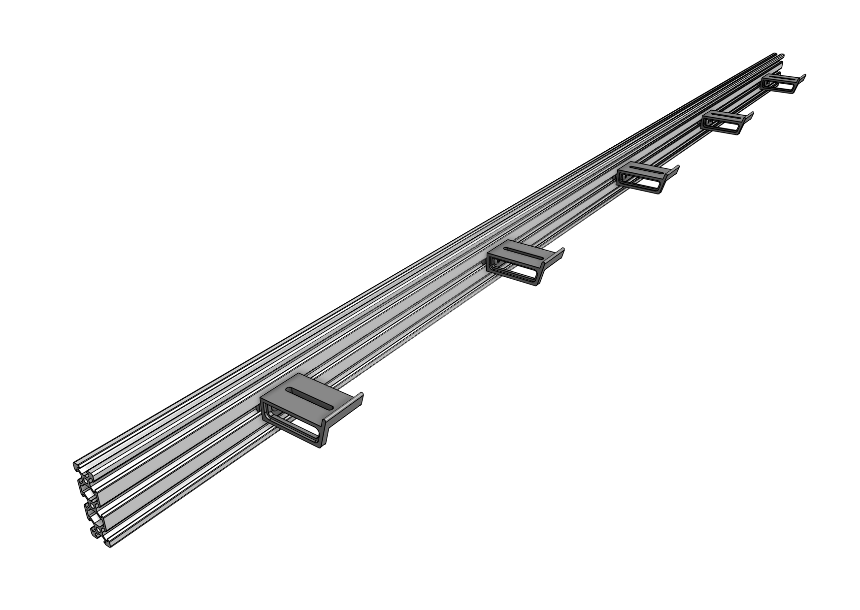 Cable carrier supports on a Genesis gantry Cable carrier supports on a Genesis gantry