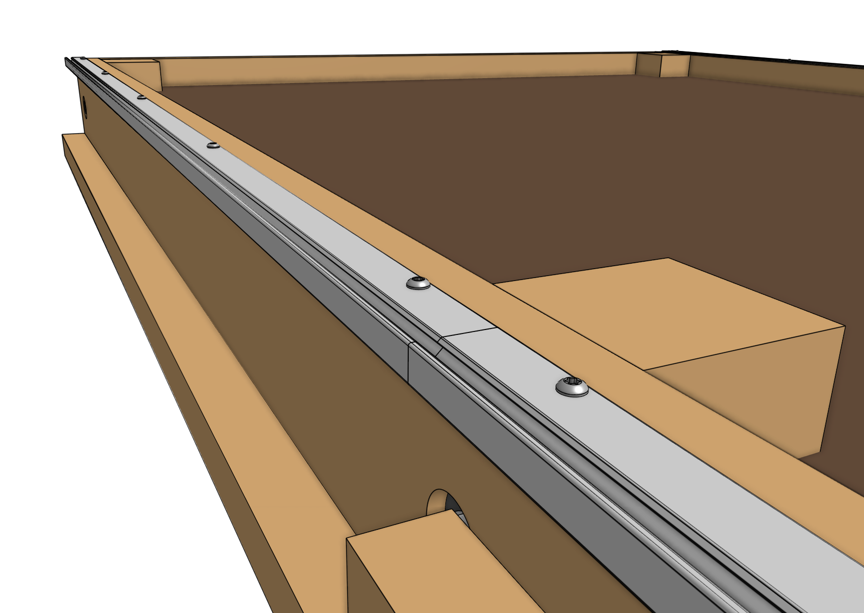Mount the second track extrusion Mount the second track extrusion