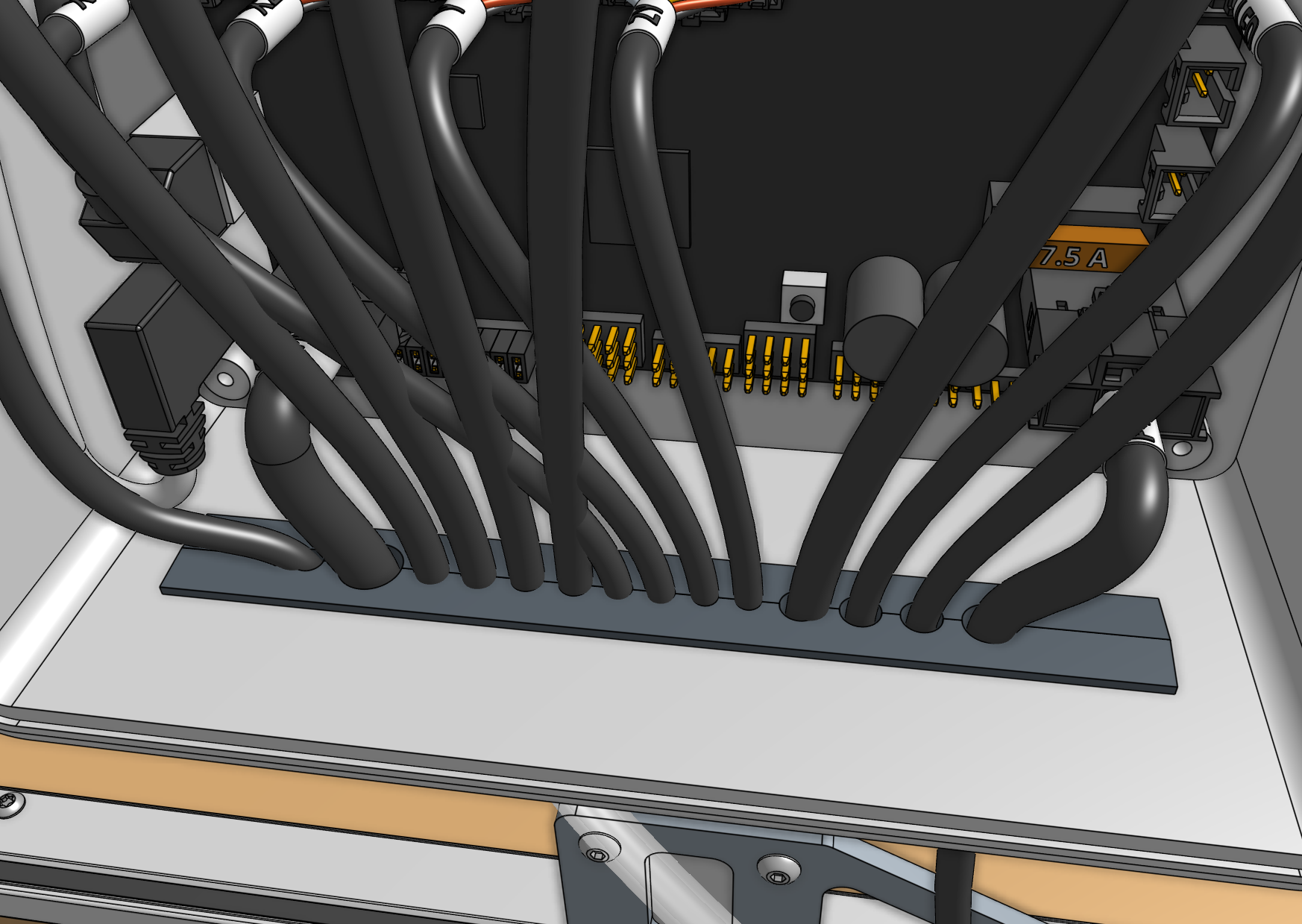 supergland with cables installed supergland with cables installed