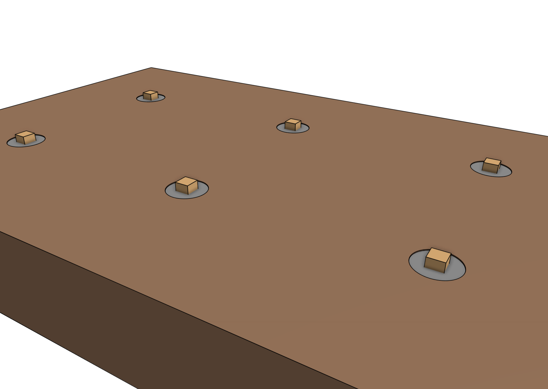 wood posts in concrete for FarmBot Genesis wood posts in concrete for FarmBot Genesis