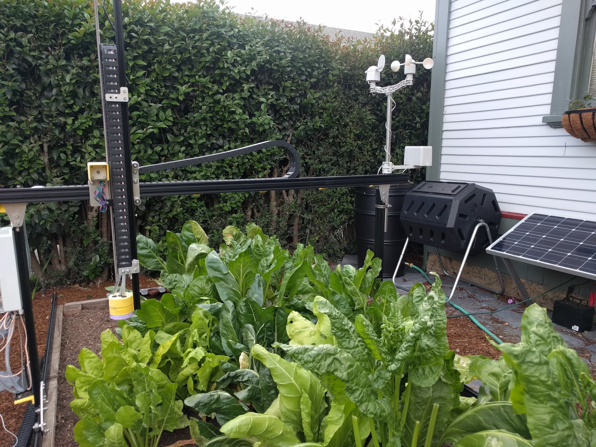 farmbot with mounted weatherstation farmbot with mounted weatherstation