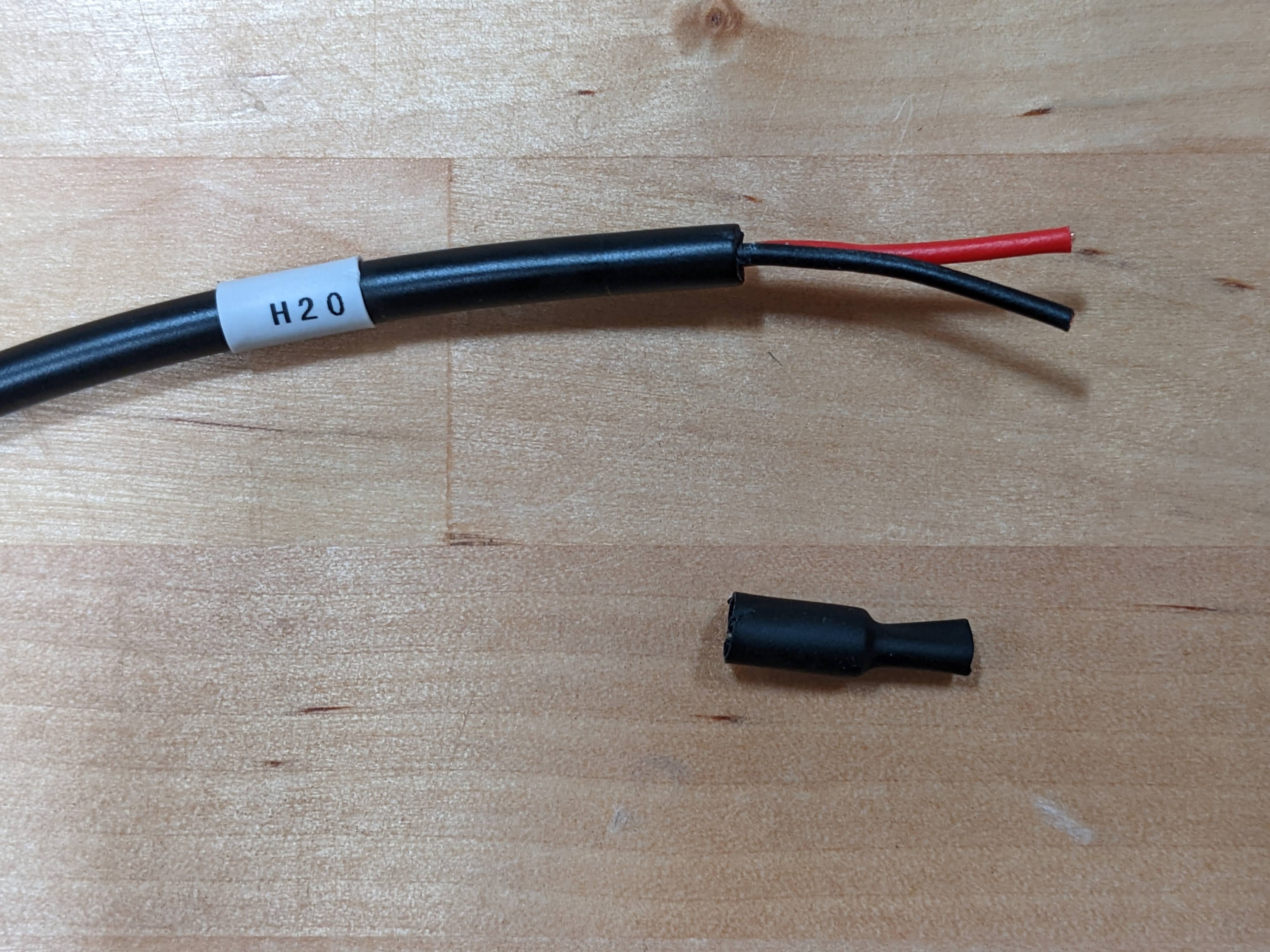 remove the heatshrink remove the heatshrink