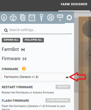 firmware selection dropdown firmware selection dropdown