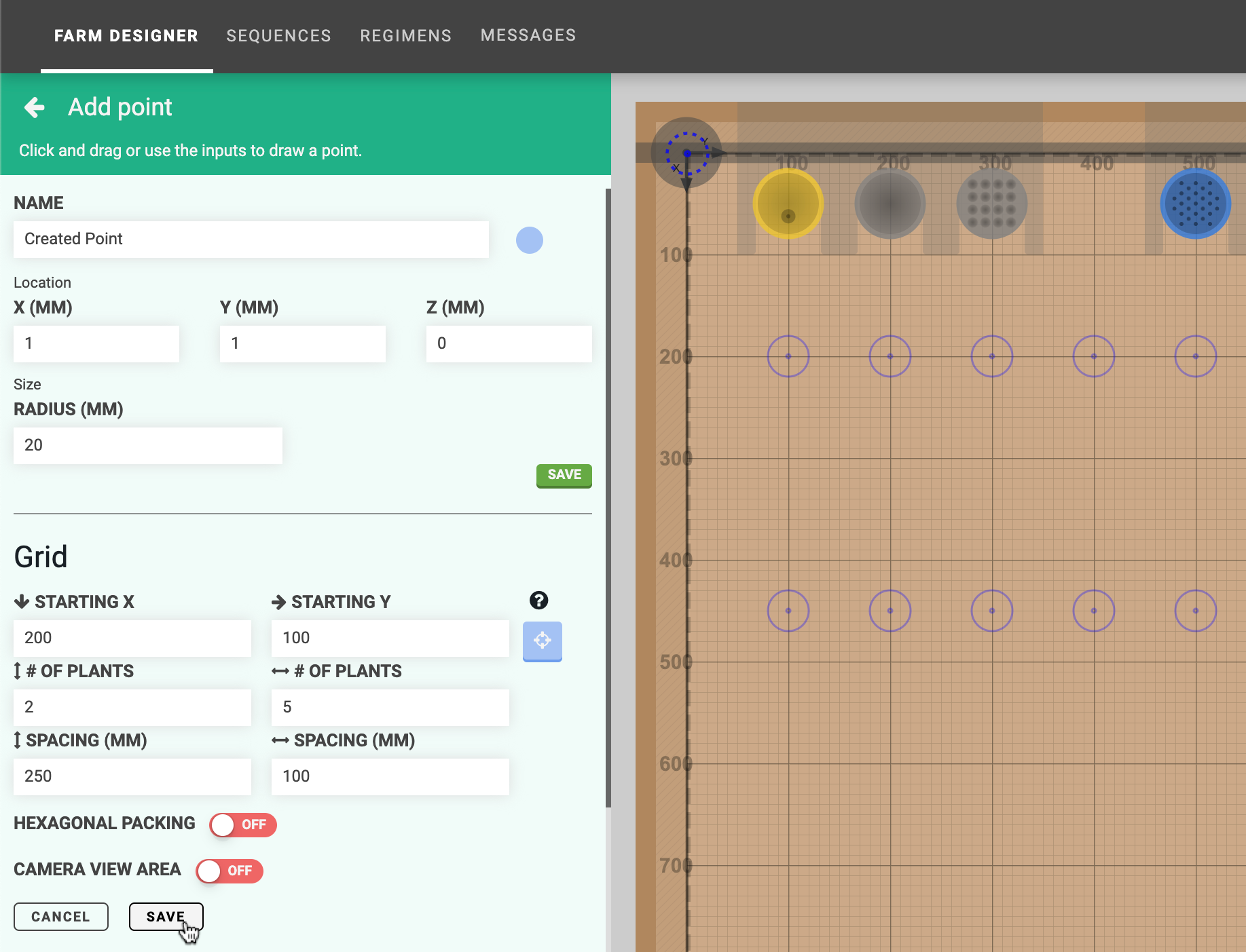 add point grid add point grid
