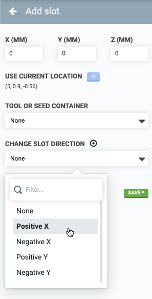 change slot direction change slot direction