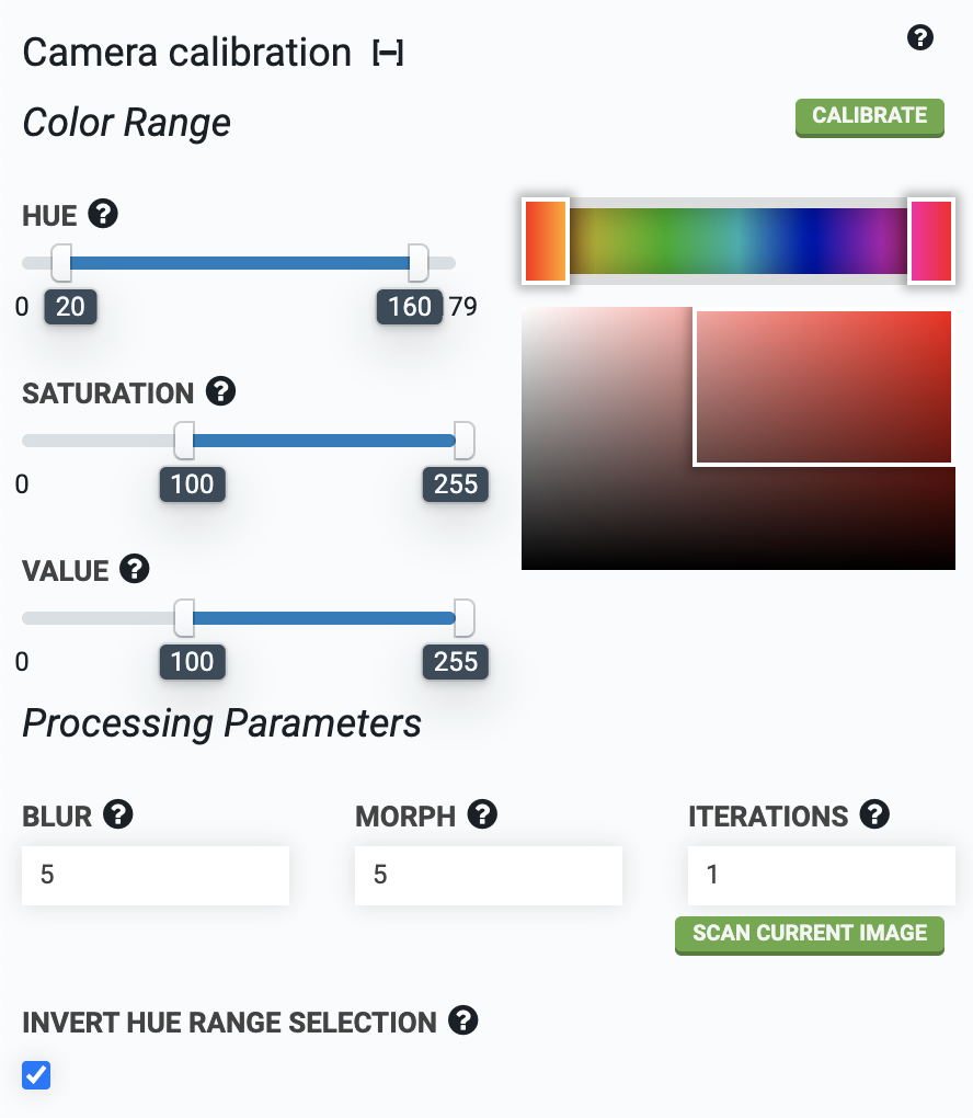 calibration color range input calibration color range input