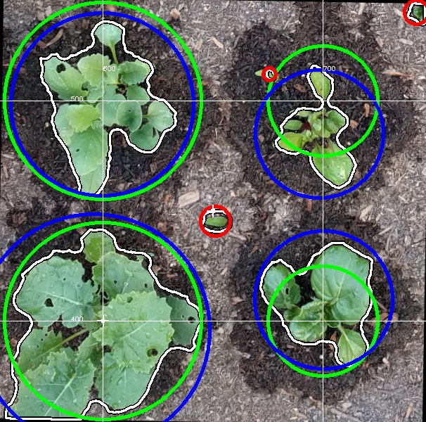known plants detected plants and detected weeds known plants detected plants and detected weeds