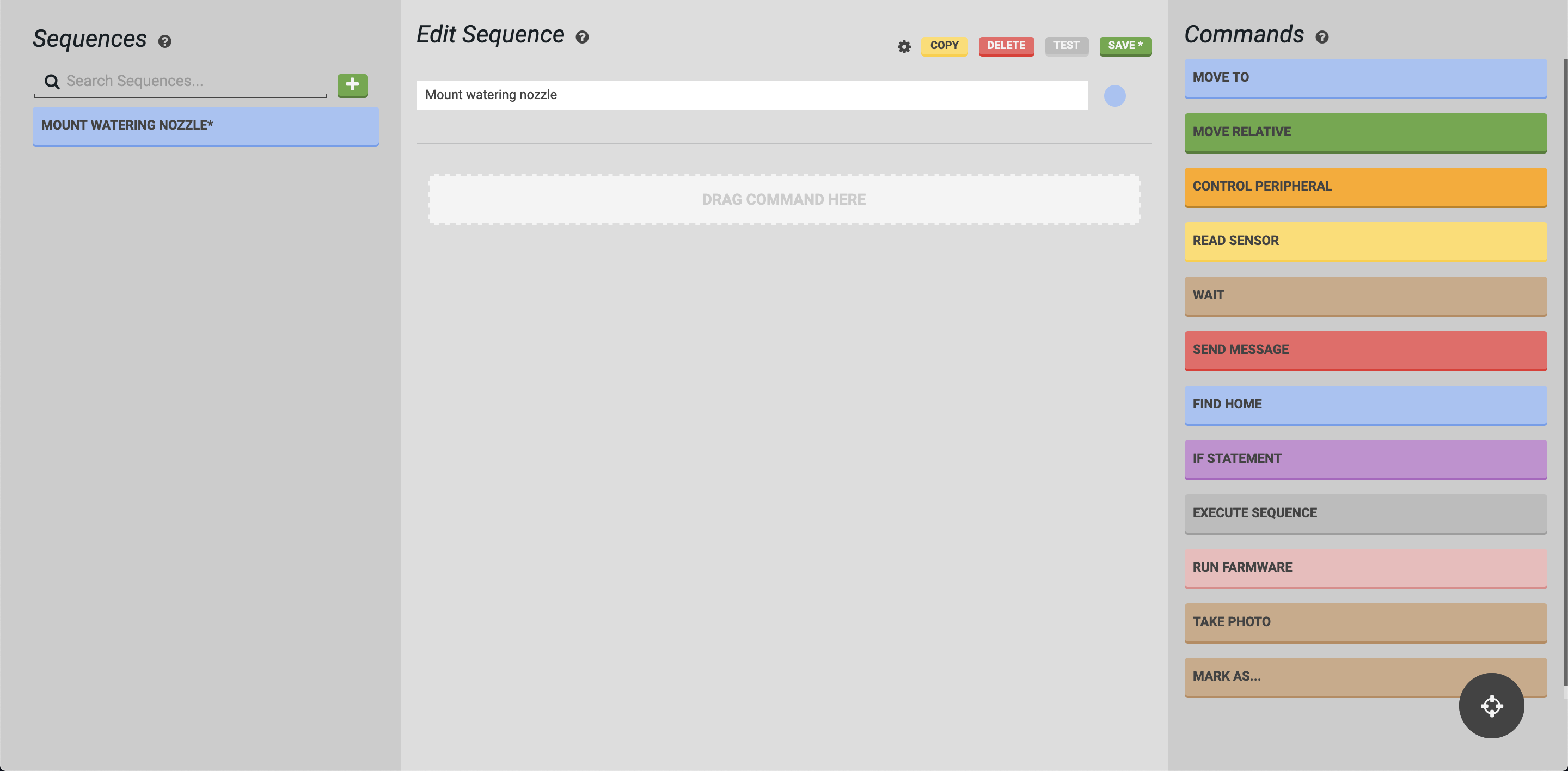 mount nozzle sequence empty mount nozzle sequence empty