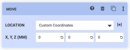 move to custom coordinates move to custom coordinates