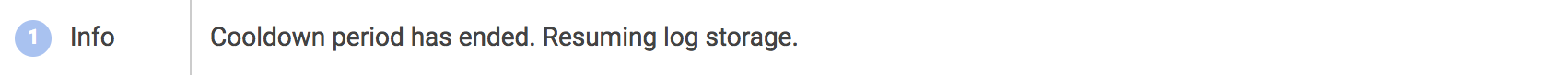 cooldown period ended log message cooldown period ended log message