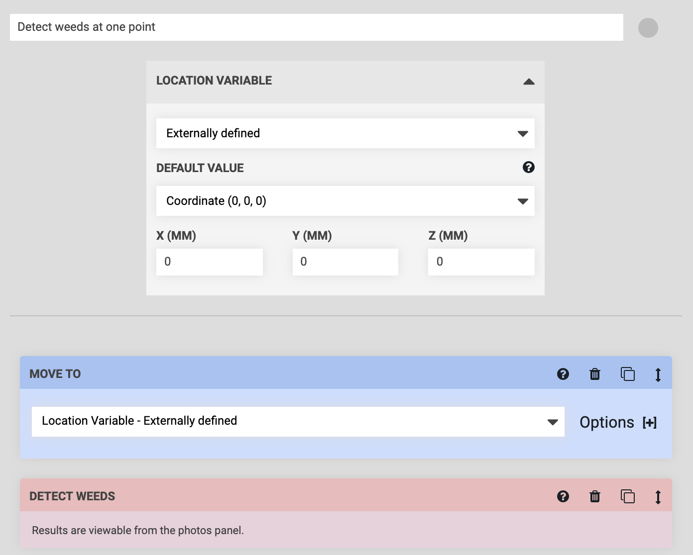 detect weeds at point sequence detect weeds at point sequence