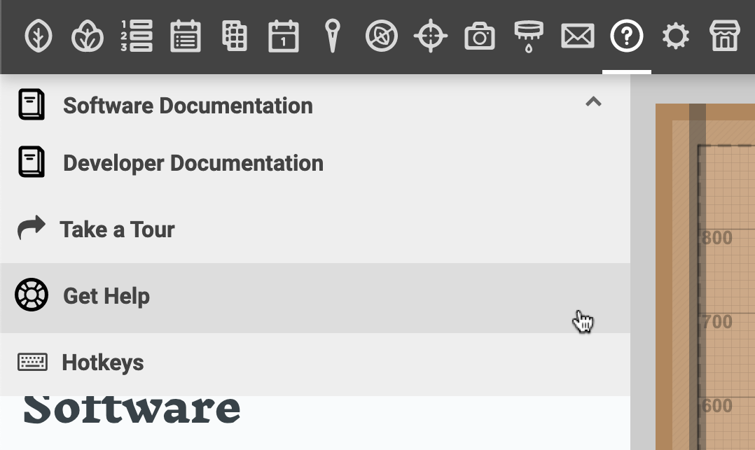 help menu help menu