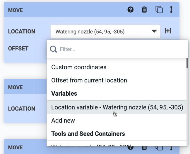 choose the location variable choose the location variable