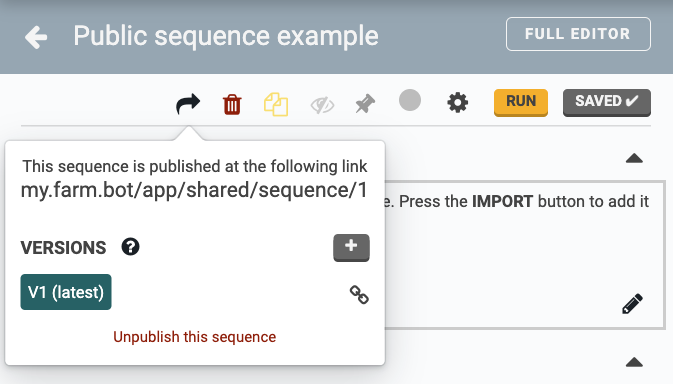 published sequence published sequence