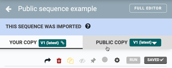 your copy and public copy tabs your copy and public copy tabs